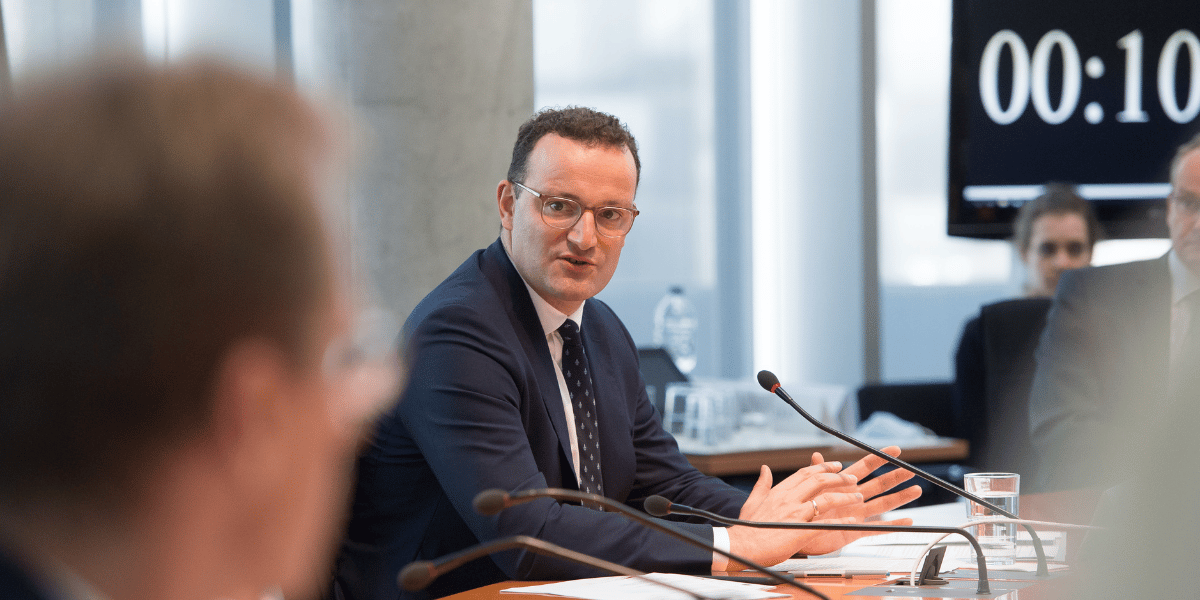 Gesundheitsminister Jens Spahn, CDU/CSU, MdB, im Europaausschuss. Ausschusssitzung