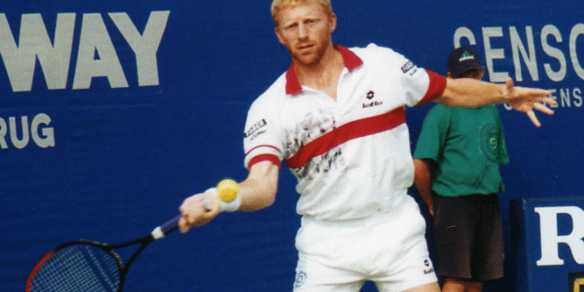 Boris Becker bei einem Tennisspiel 1994.